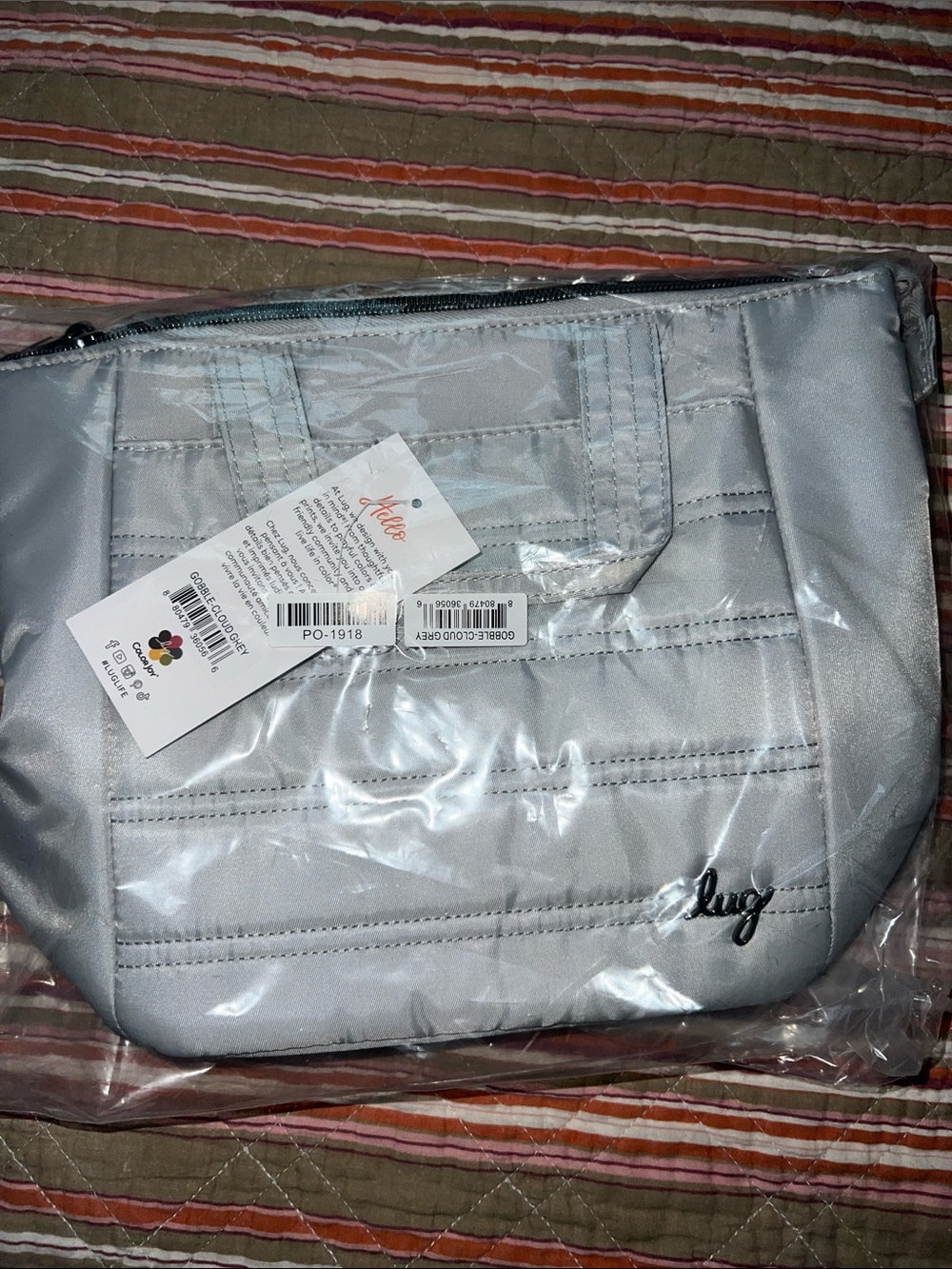 NWT~LUG~Gobble Lunch Tote in Cloud Gray
